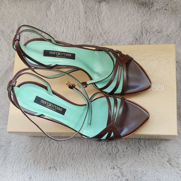 SERGIO ROSSI Platform Leather Heels - Picture 5 of 11